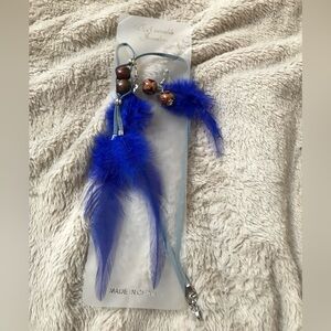 ♥️5/$20 Blue Feather Jewelry Set